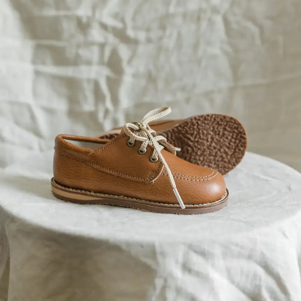 Rory Boat Shoe - Cognac Modern Kids