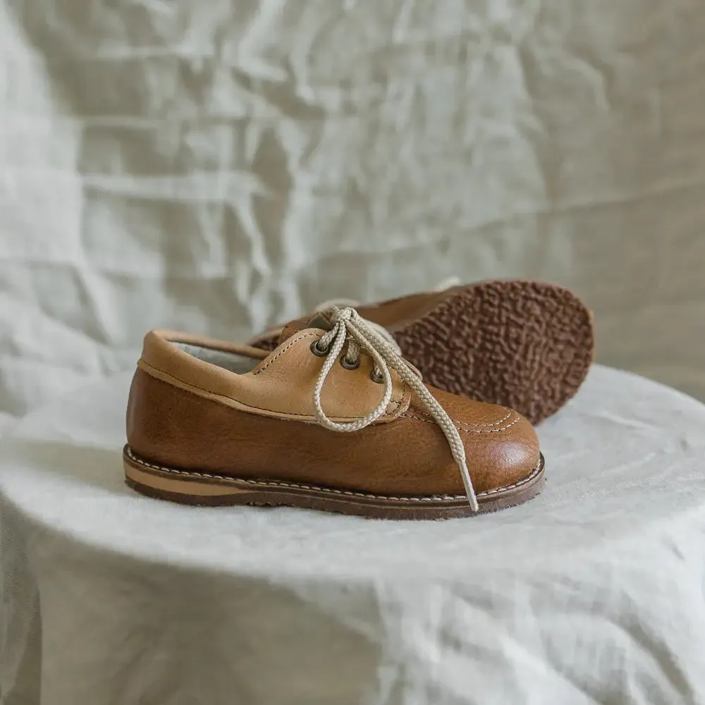 Rory Boat Shoe - Tan/Cognac Size Range