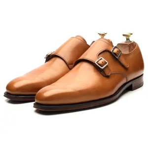 Rose & Born Tan Brown Leather Double Monk Strap UK 7.5 E City Mode