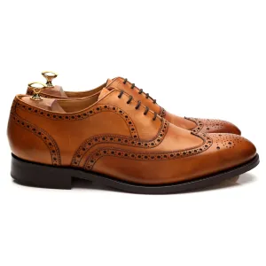 'Malton' Tan Brown Leather Oxford Brogues UK 10 G Timeless Appeal Smart Office