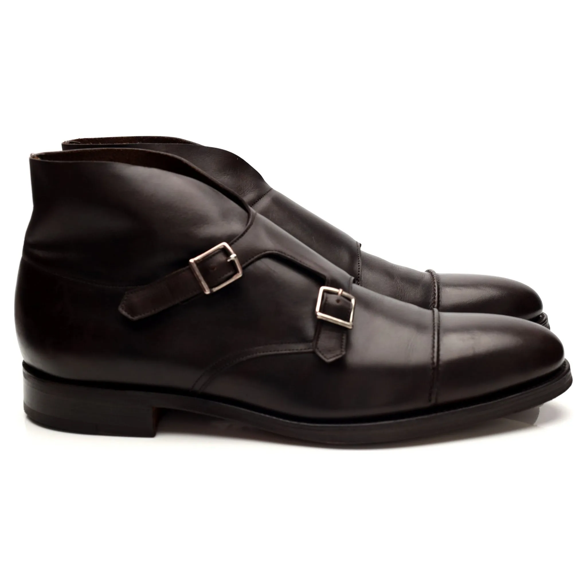 Groom Shade 'William II Boot' Dark Brown Leather Monk Boots UK 10 E