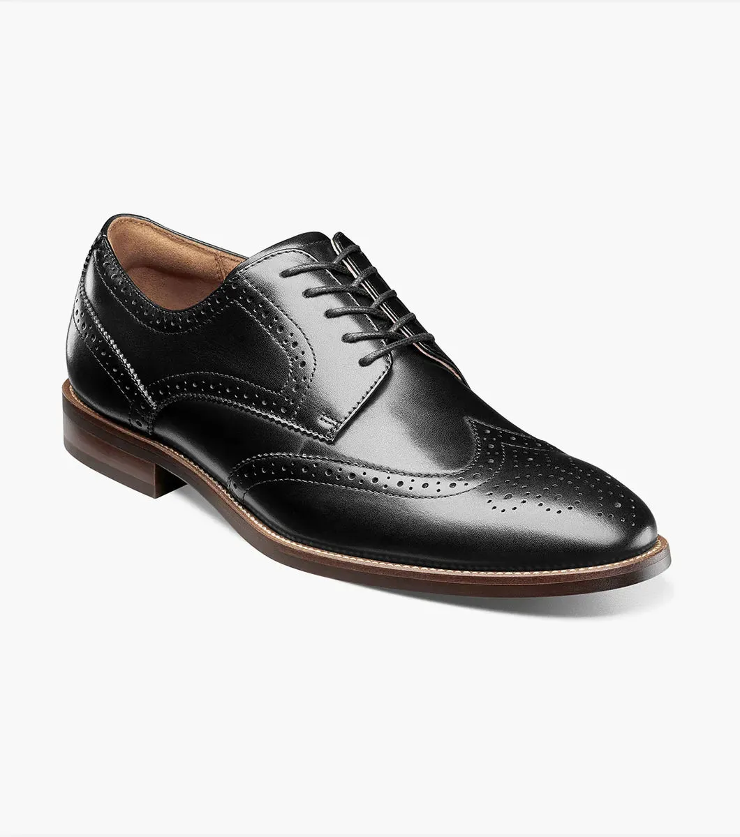 Rucci Wingtip Oxford-Black | Florsheim elegant design