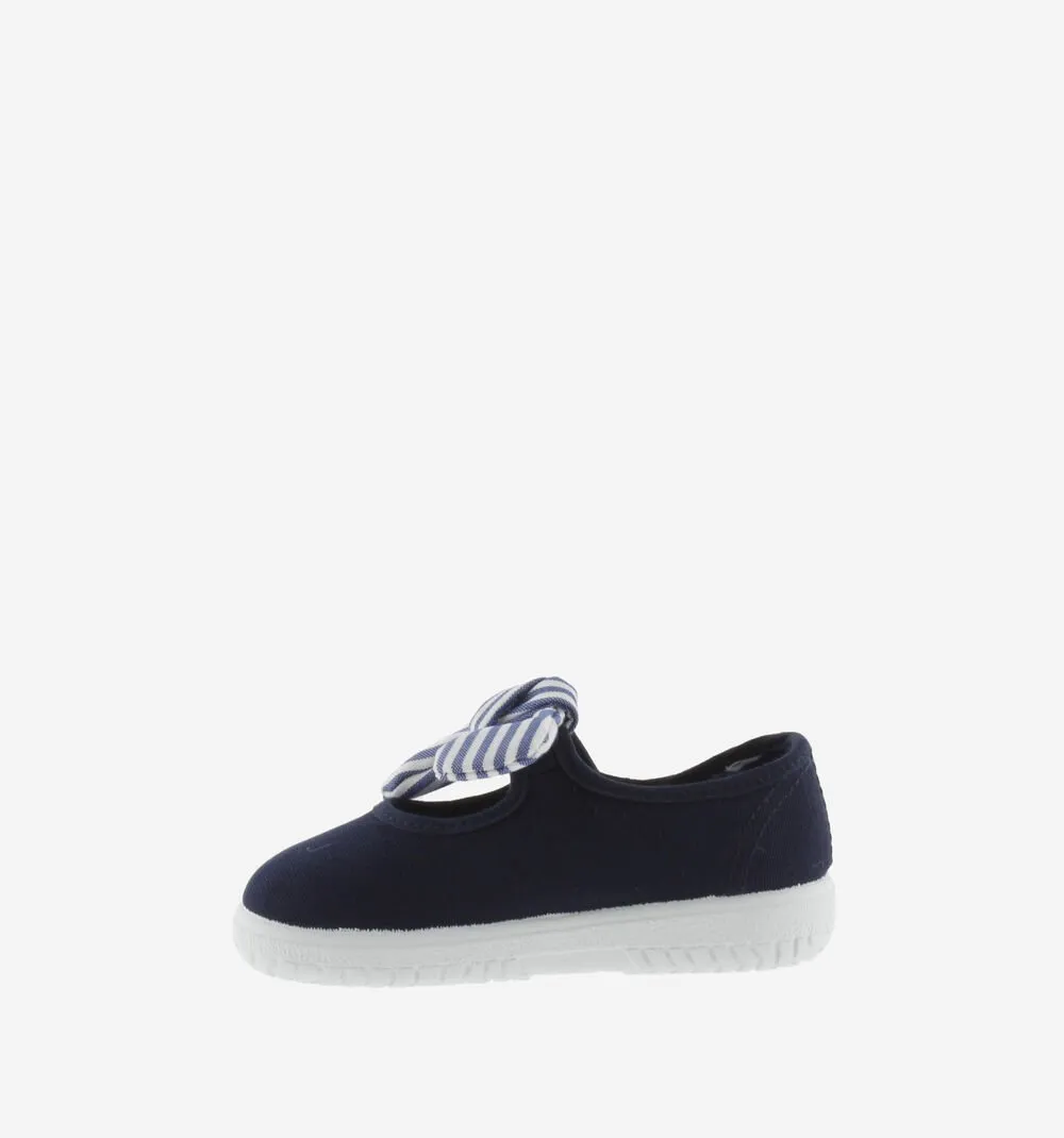 Safe Transactions Victoria Girl's OJAL Canvas Mary Jane Shoes - Marino