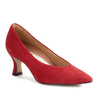 Sasha Pump: Red Suede I Walking Cradle Stylish Pumps