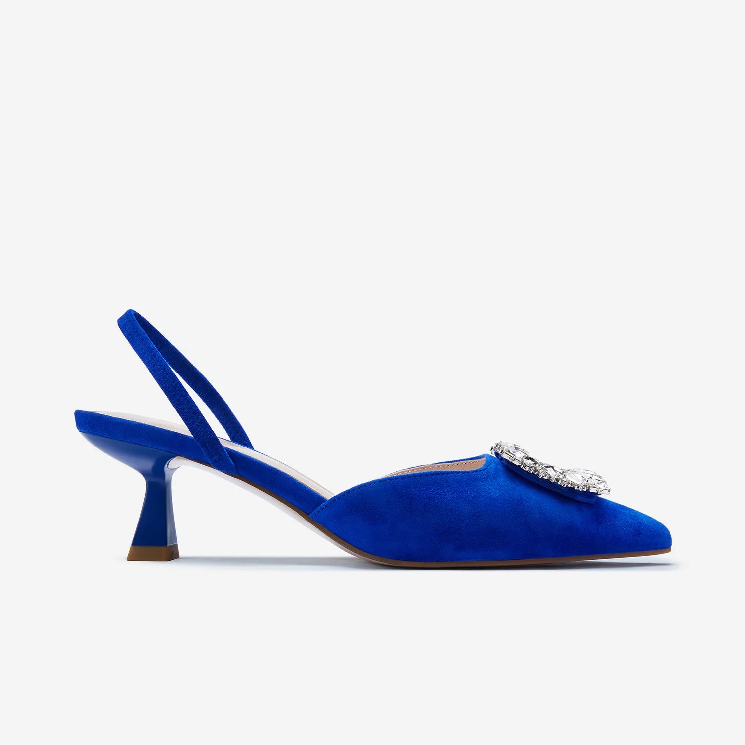 Sasha Slingback Heel Ltd Ed | Cobalt Blue Suede Contemporary Heels