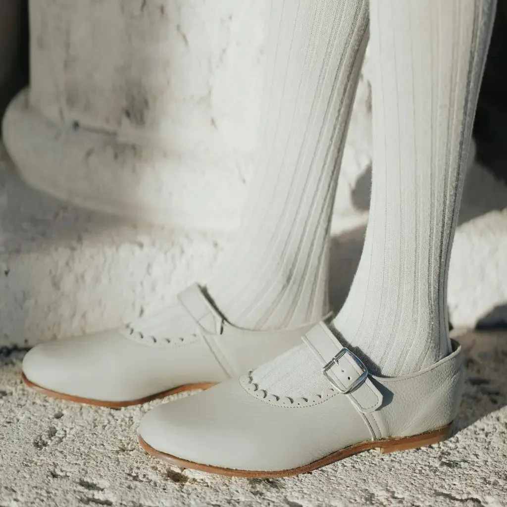 Scalloped Mary Jane - Dove Grey Fast Delivery