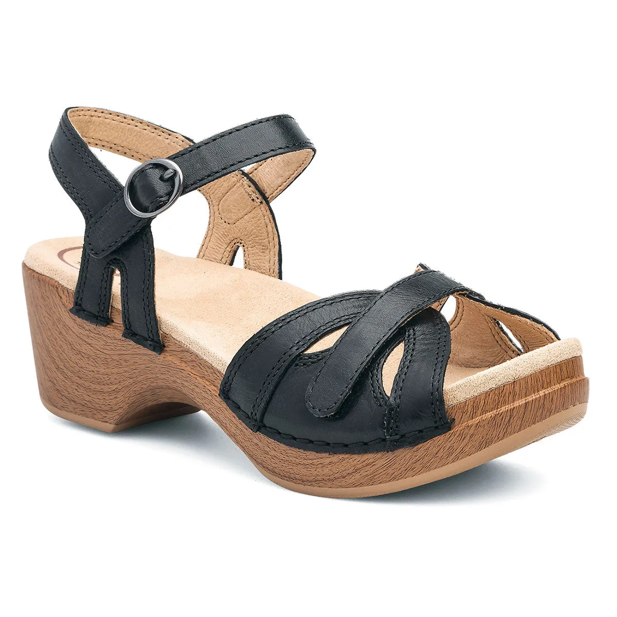 Dansko Season Ankle Strap Sandal Womens Shoes Black
