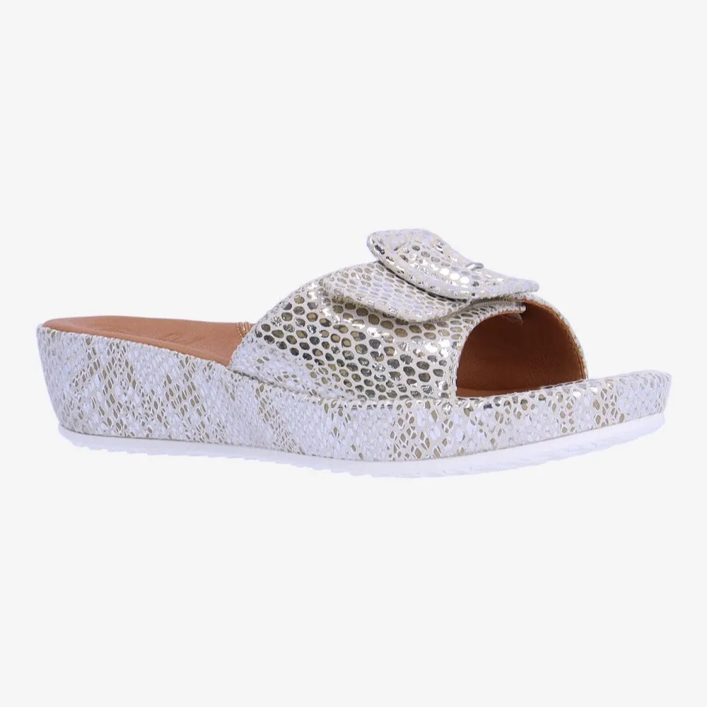 Sexy Design Sandals L'AMOUR DES PIEDS CALLYE - SILVER SNAKE MULTI