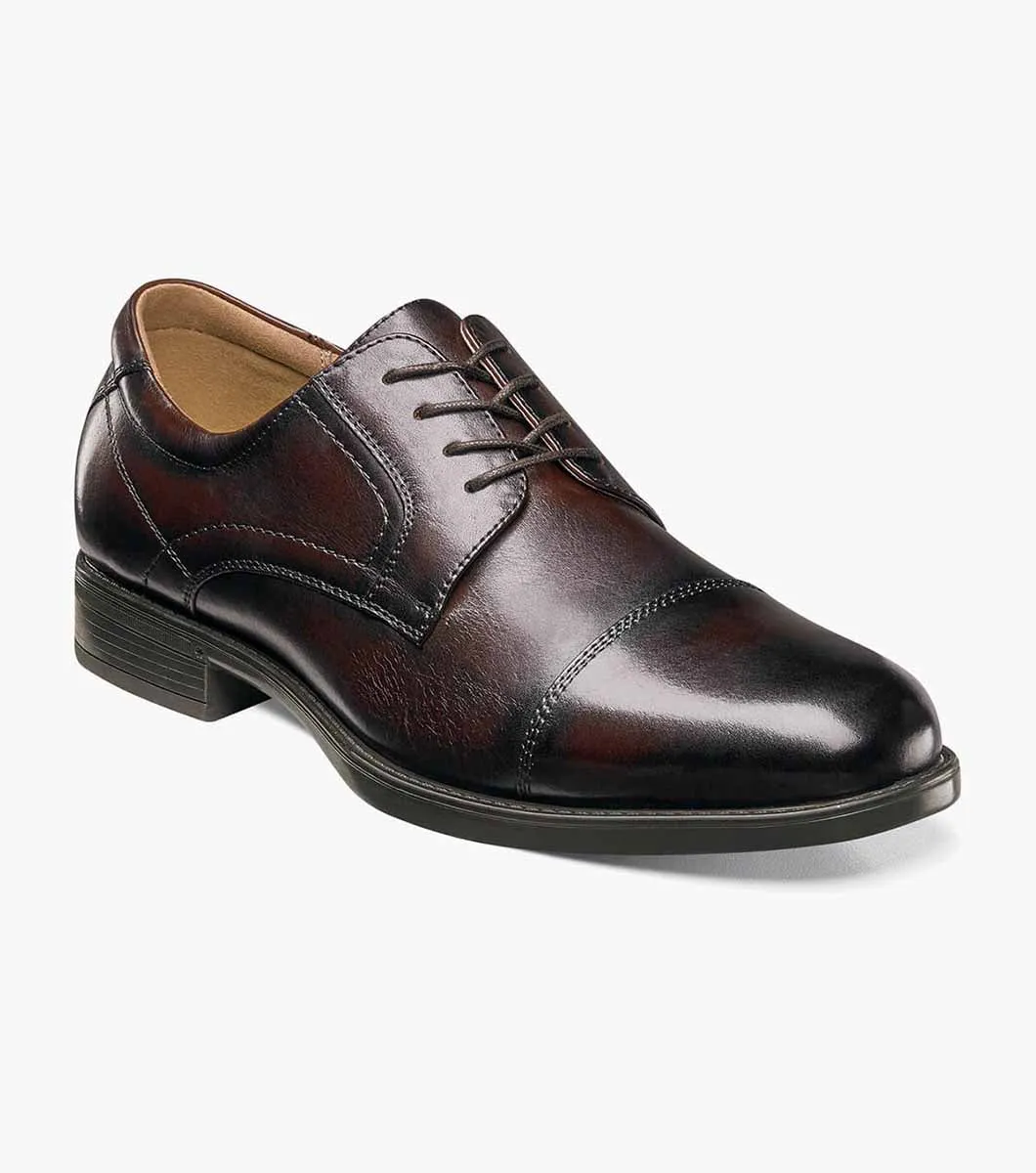 Sharp Oxford Midtown Cap Toe Oxford-Brown | Florsheim
