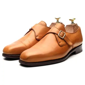 'Mayfair' Tan Brown Leather Monk Strap UK 6 Shine Keep