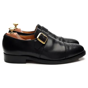 Stride Smooth Top Fit Shipton & Heneage 'Piccadilly' Black Leather Single Monk Strap UK 9 FX