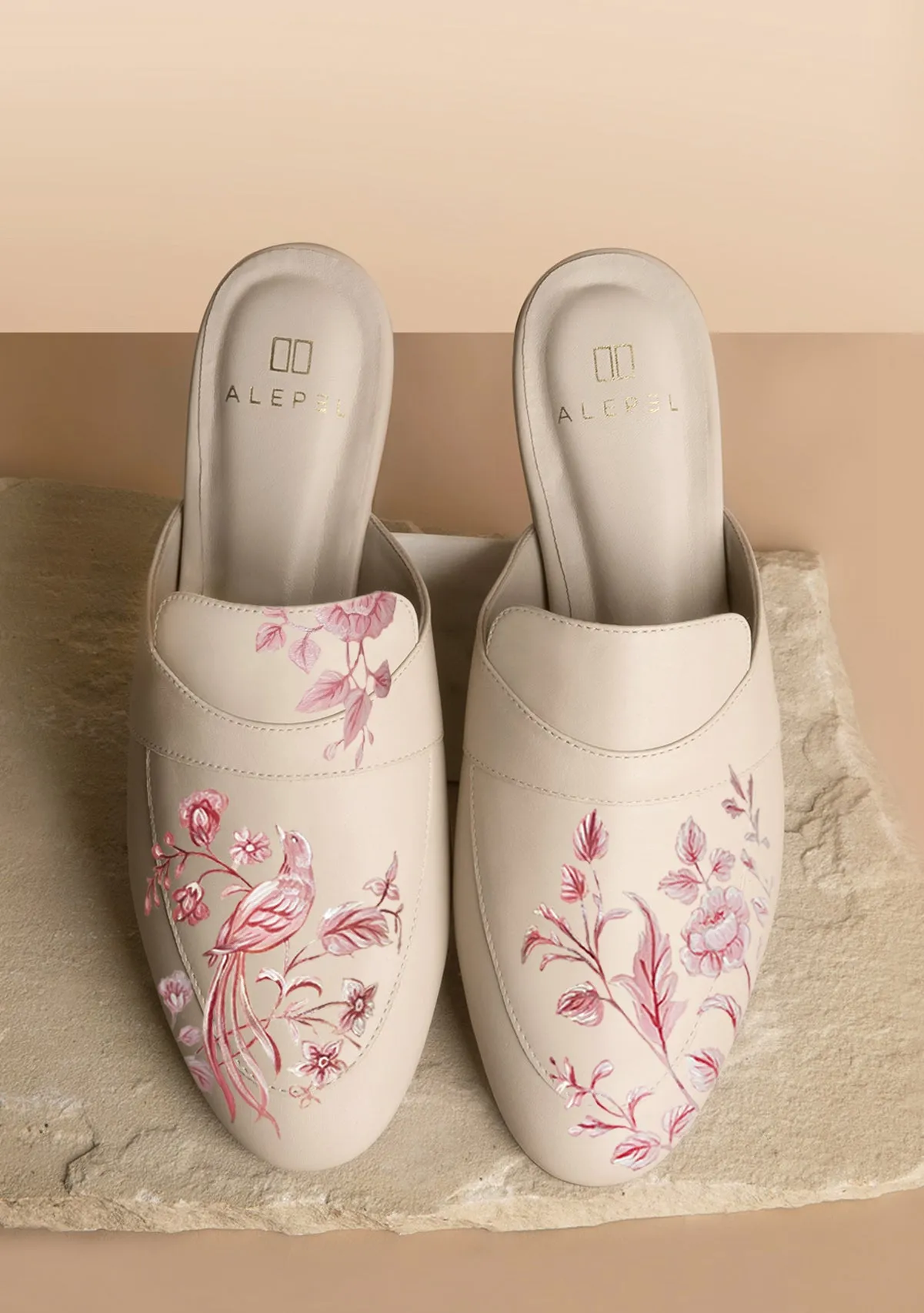 Shock Absorbing Padding Eden Garden Beige Mule