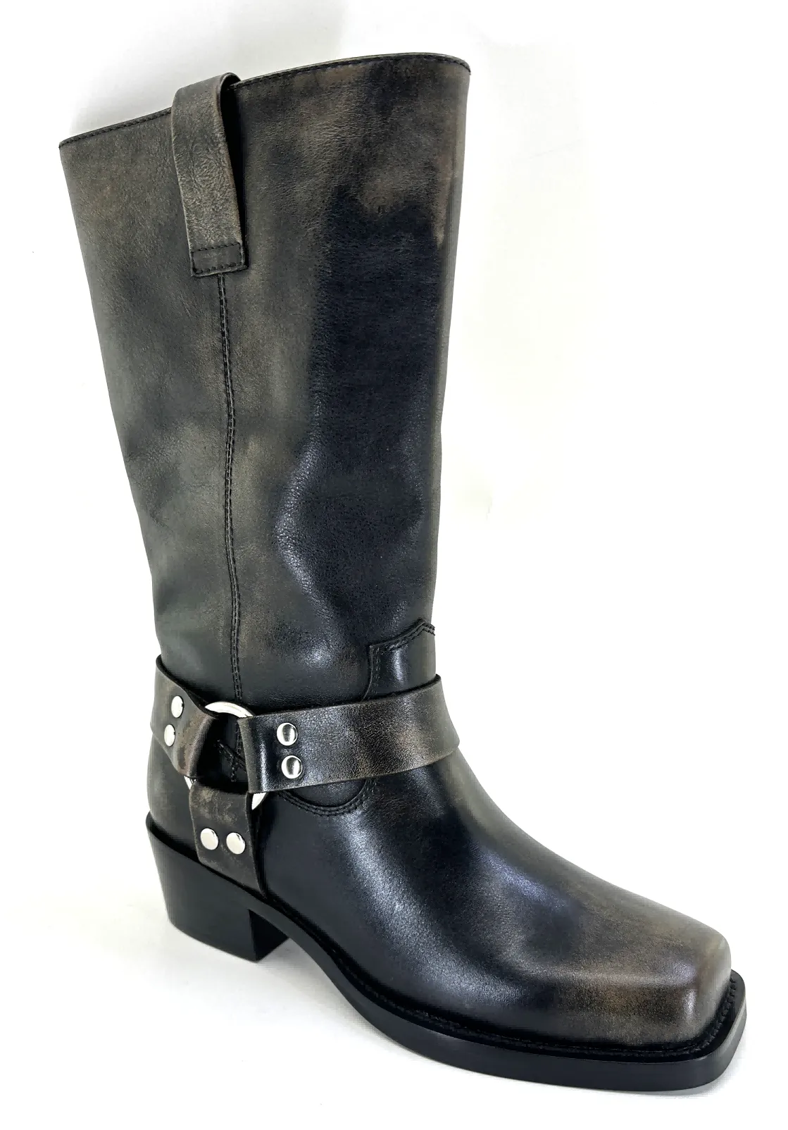 SILENT D HERVEE MOTO BOOT - SMOKEY BLACK Fit Secure