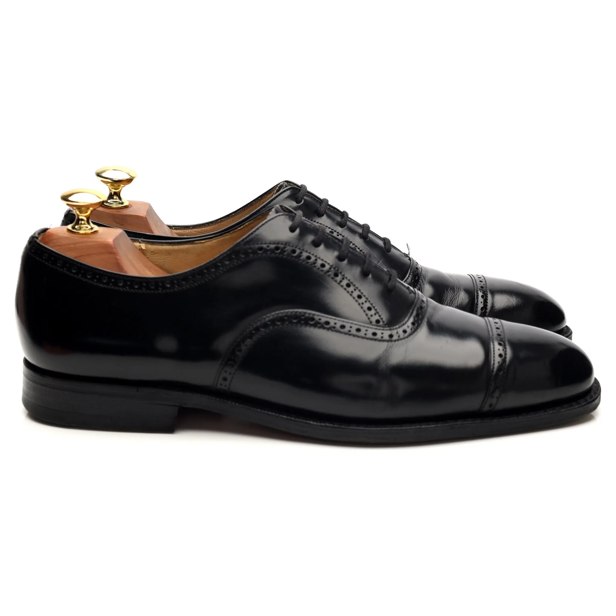 'Legate' Black Leather Oxford UK 8.5 F Simple Leather Walk Leather Class
