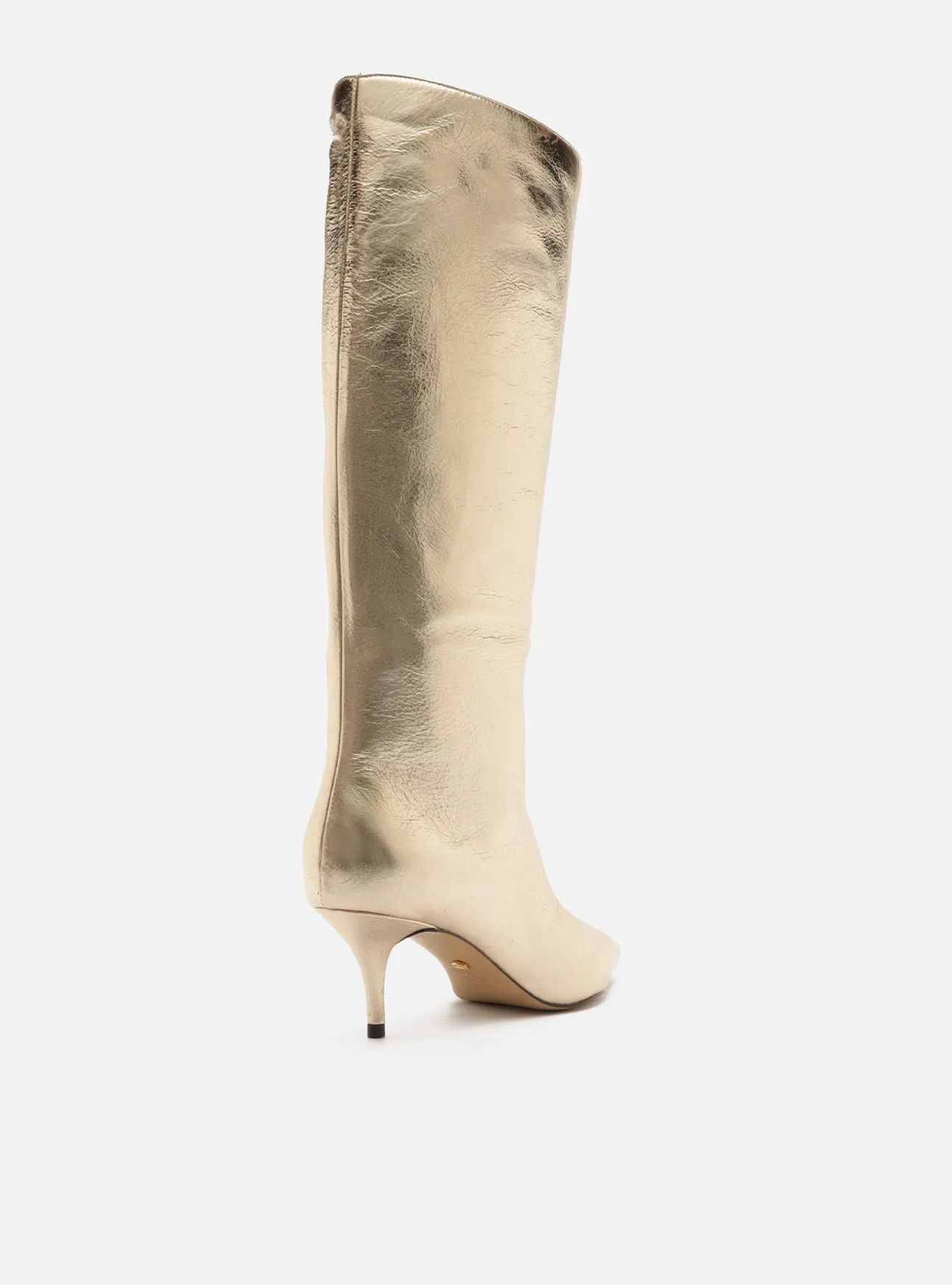 Skye Leather Stiletto Boot Casual Heeled Boots