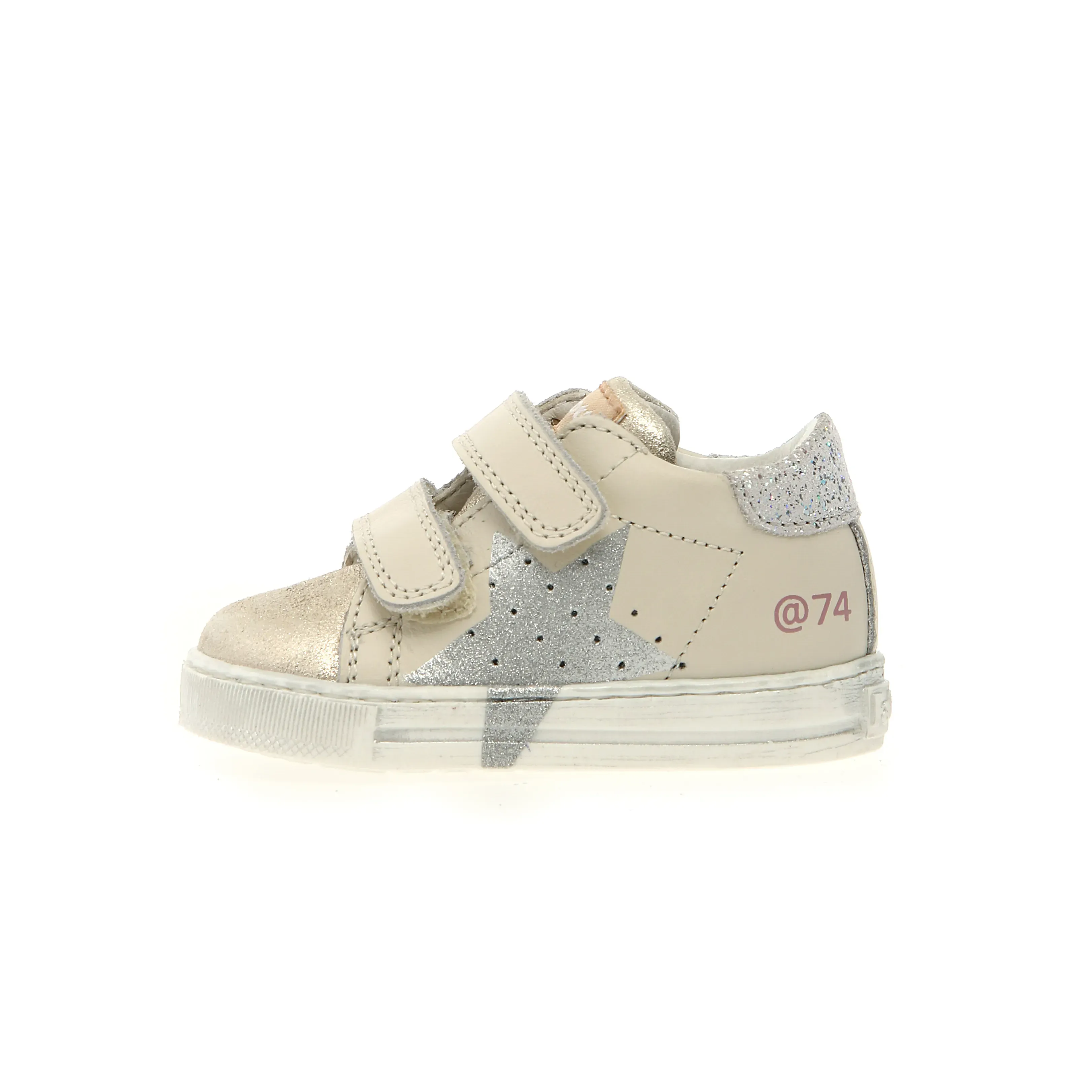 Slip Resistant Falcotto Girl's Salazar 3 Vl Casual Shoes - Milk / Platinum