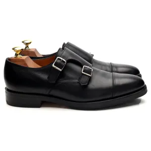 Low Rise Formal Cruise 'William' Black Grain Leather Double Monk Strap UK 7.5 E