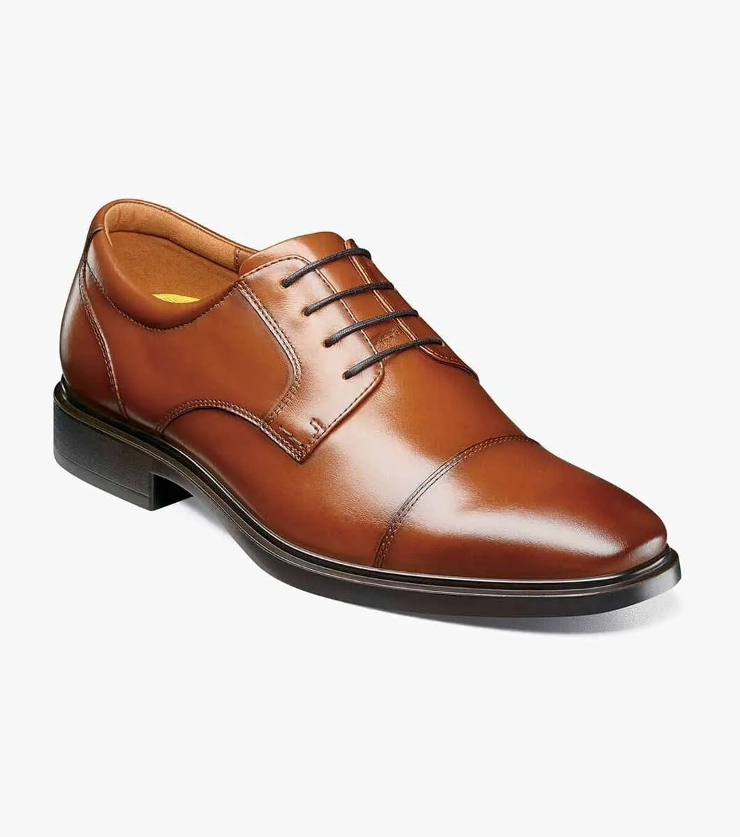Smart Shoes Forecast Cap Toe Oxford-Cognac | Florsheim