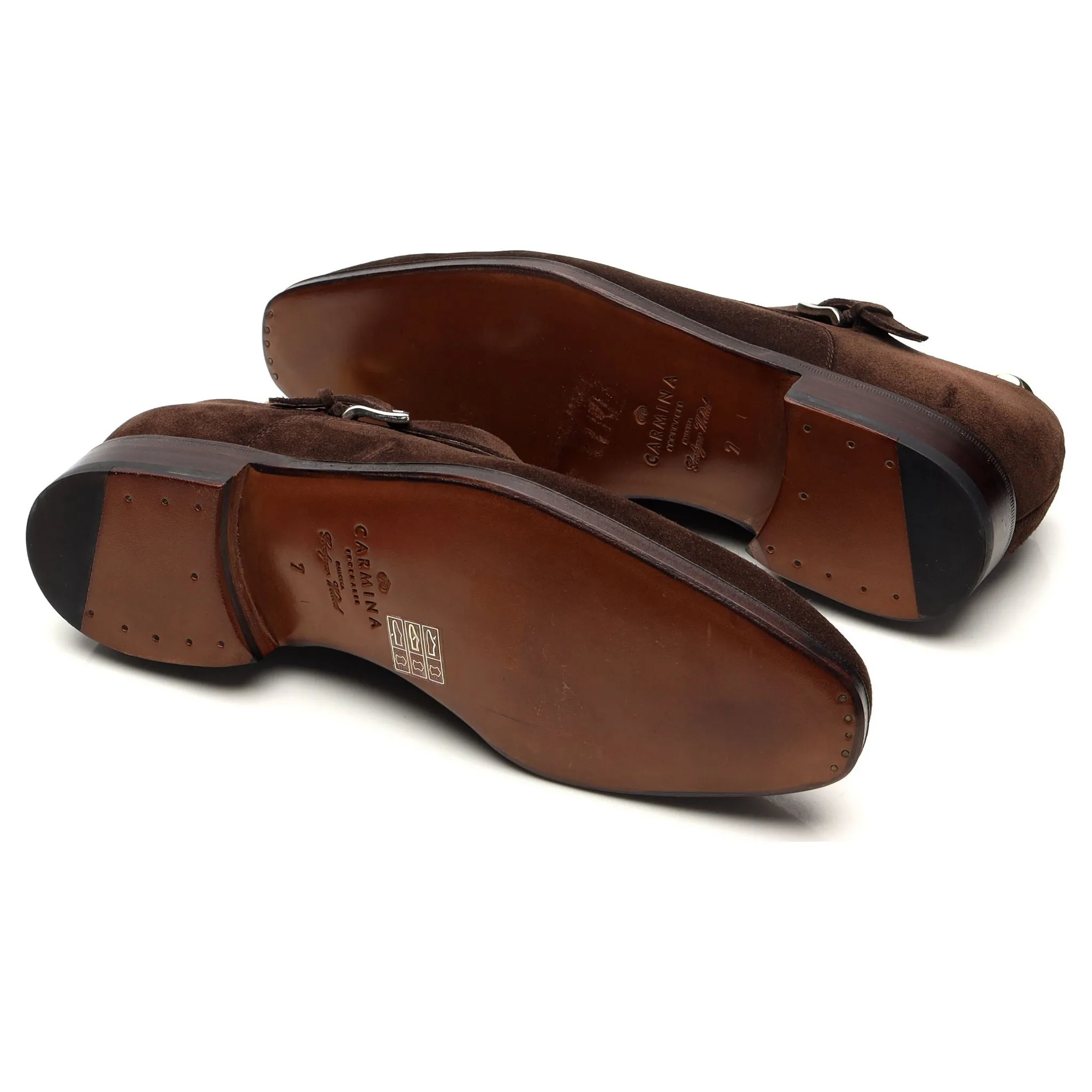 Smooth Fit '80425' Dark Brown Suede Monk Strap UK 7 - 12