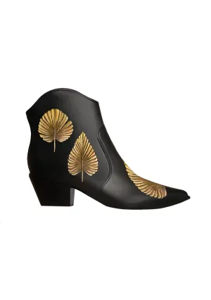 Pampa Leaves Black Cowboy Boot Multi Use Premium Comfort