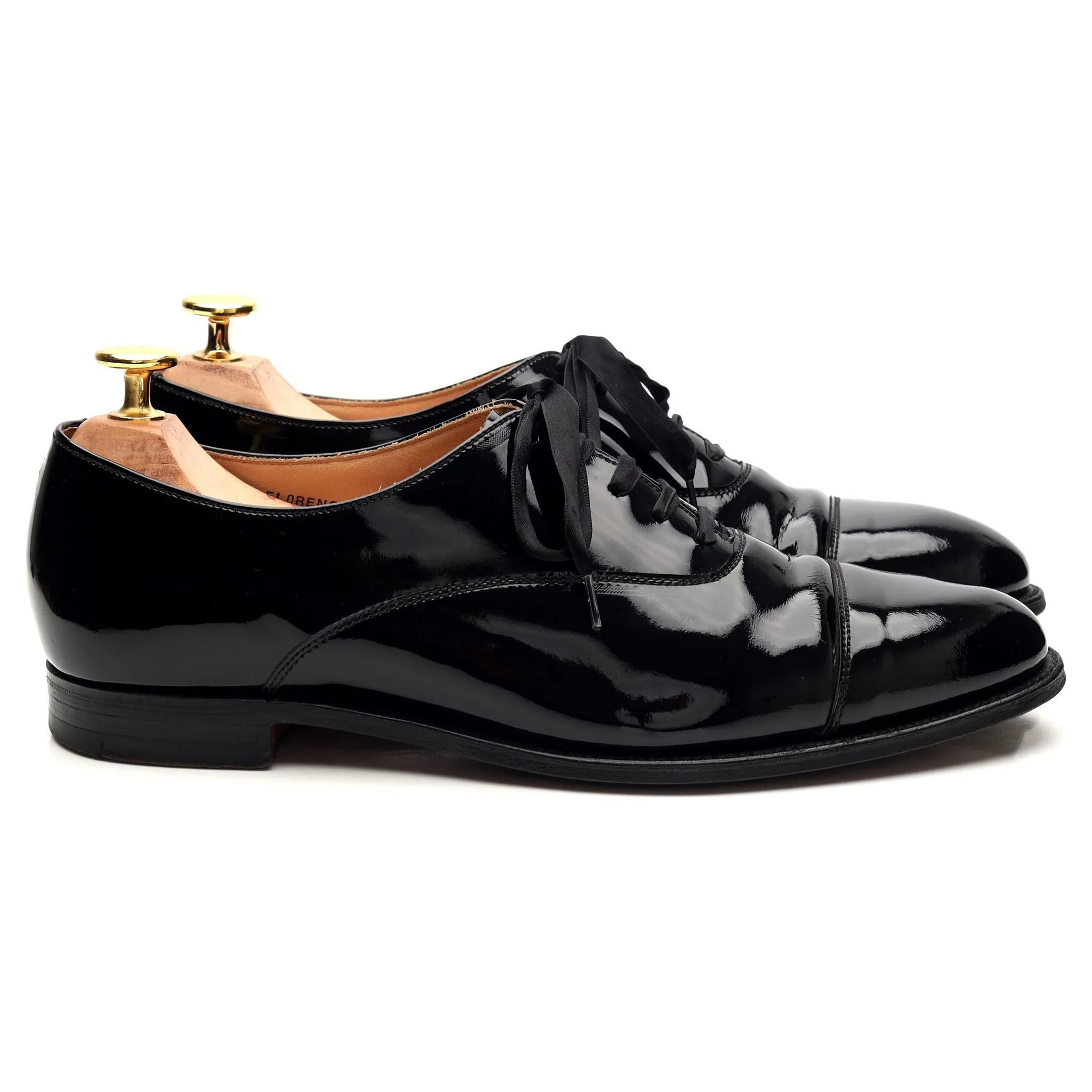 Women's 'Florence' Black Patent Leather Oxford UK 5.5 C Street Style Shoes Effortless Look