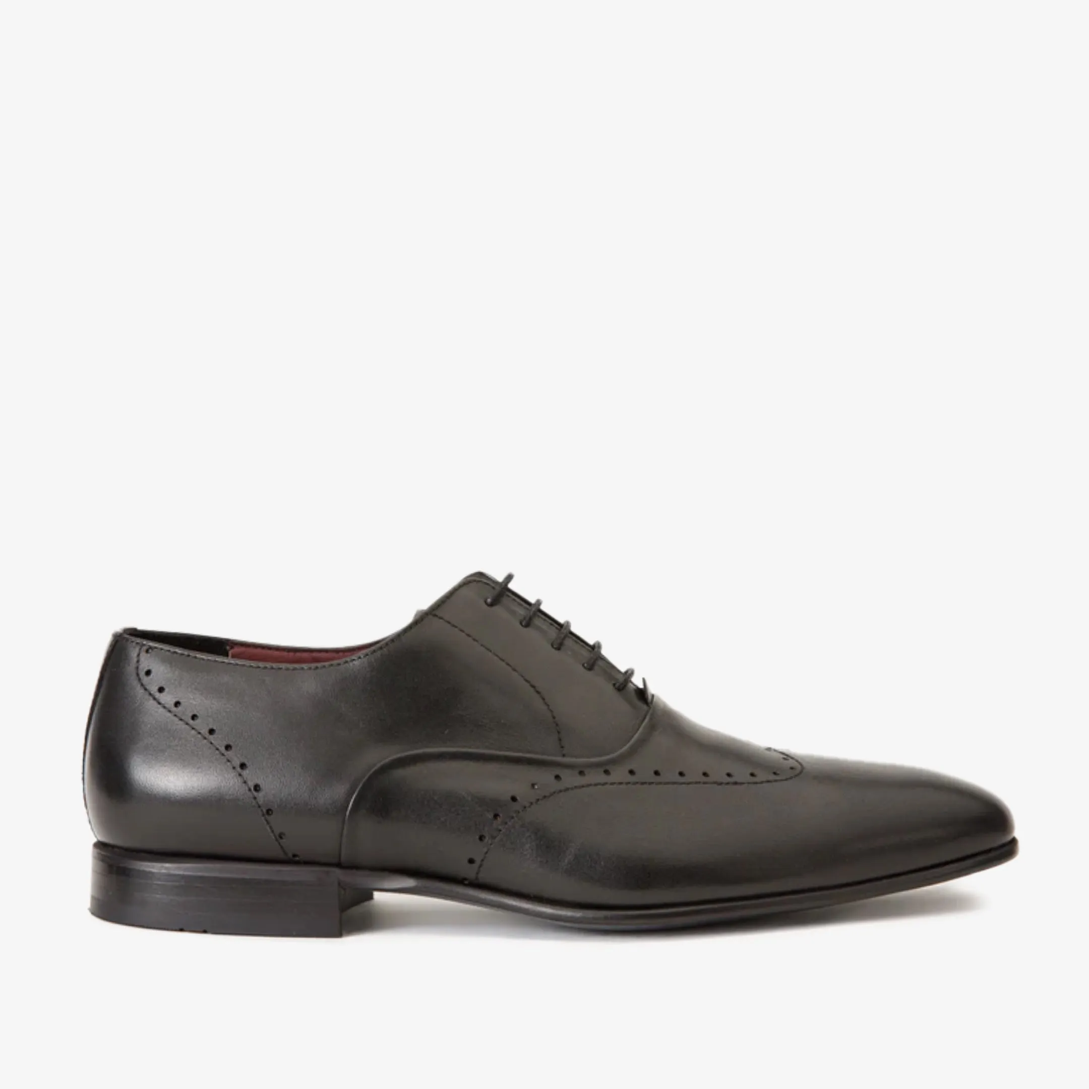 Soft Lining The Roma Black Leather Wingtip Oxford Men Shoe