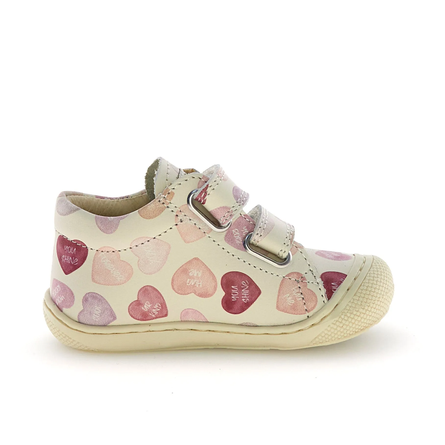 Social Media Buzz Naturino Girl's Cocoon Hearts Casual Shoes - Milk