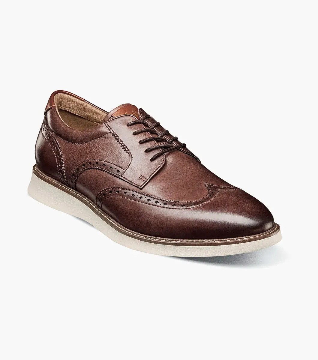 Soft Finish Launch Wingtip Oxford-Brown | Florsheim