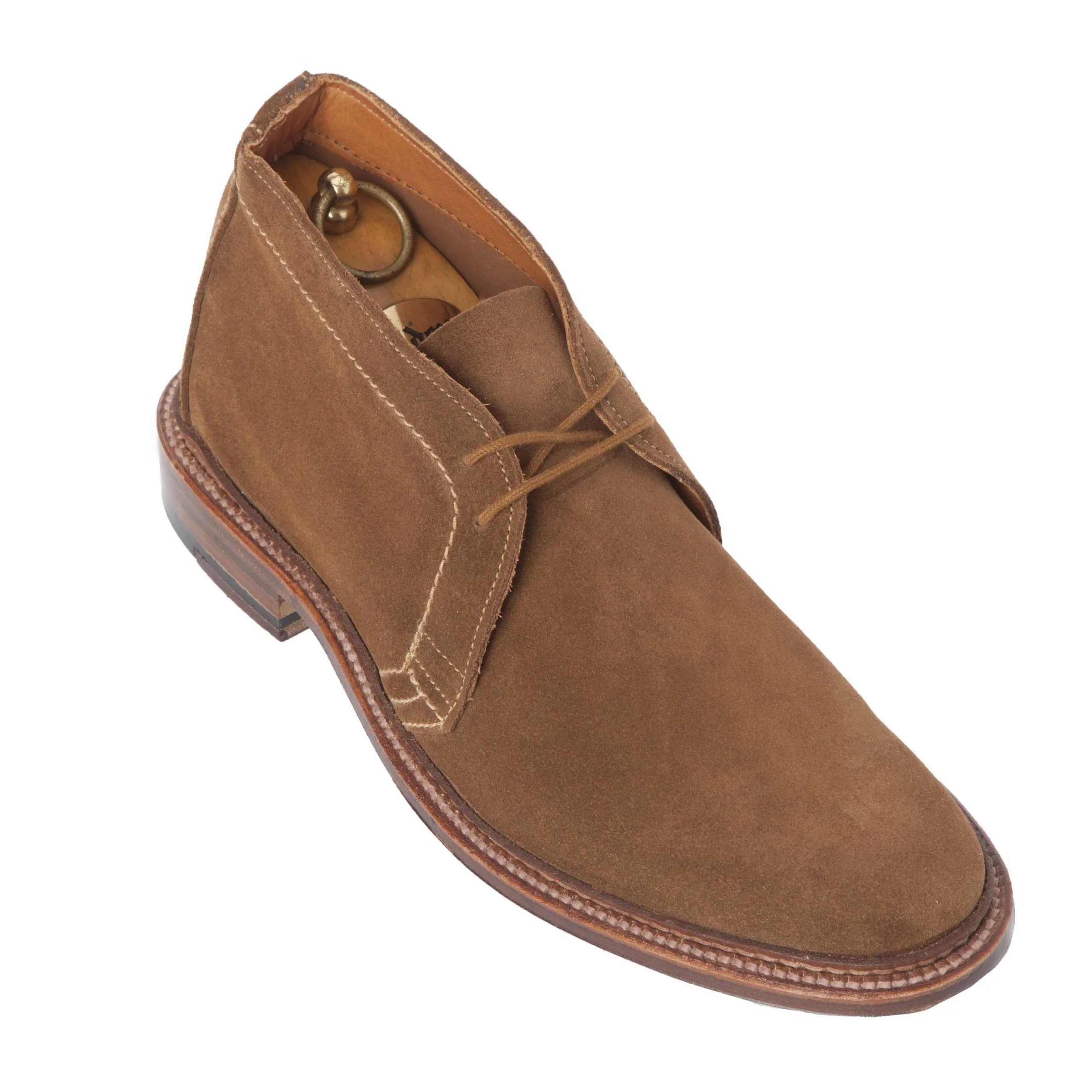 Soft Interior 1493 - Unlined Chukka in Snuff Suede