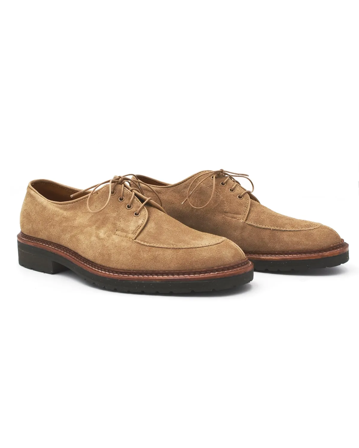 Soft Leather Alden Tan Suede Mocc Toe Blucher