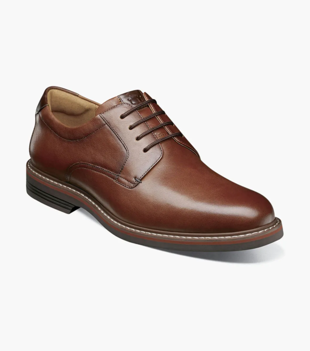 Soft Stitching Norwalk Plain Toe Oxford-Cognac Tumbled | Florsheim