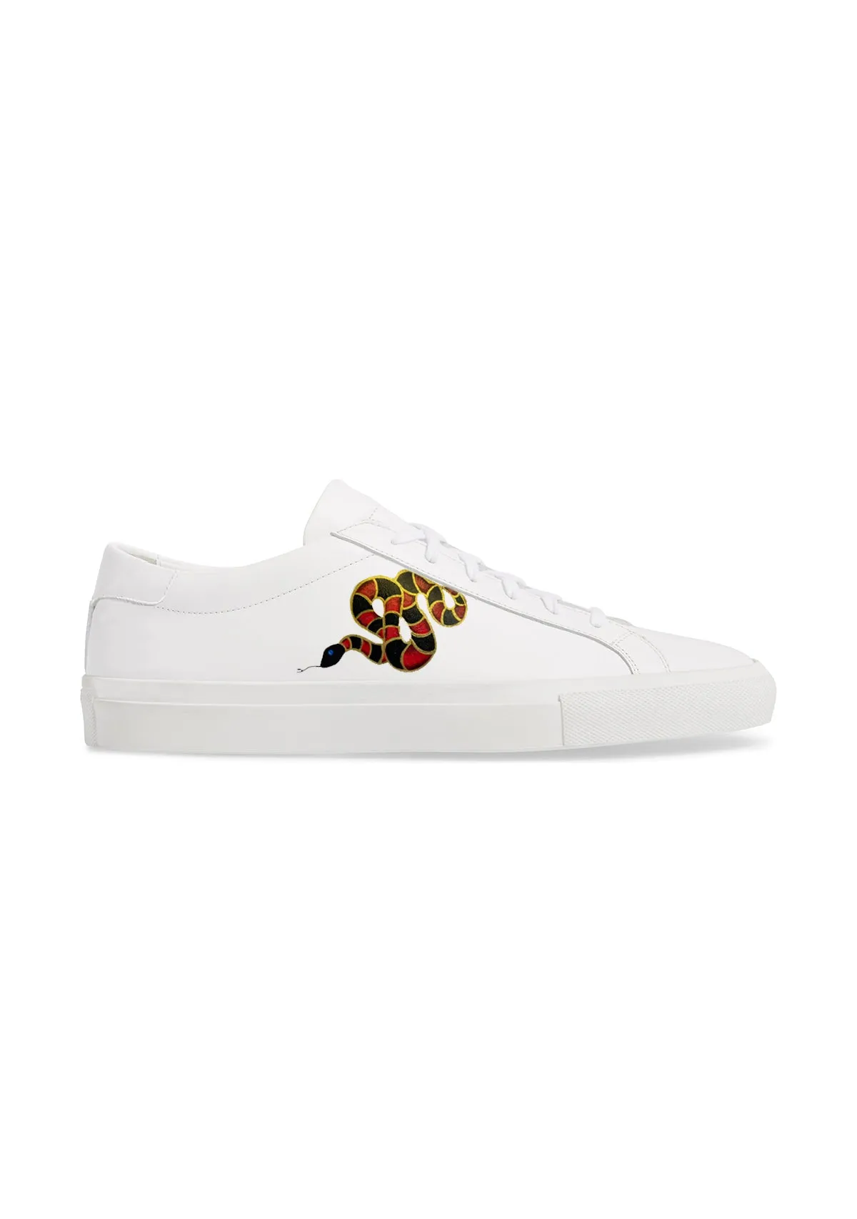 Soft Traction Gold Snake White Sneaker