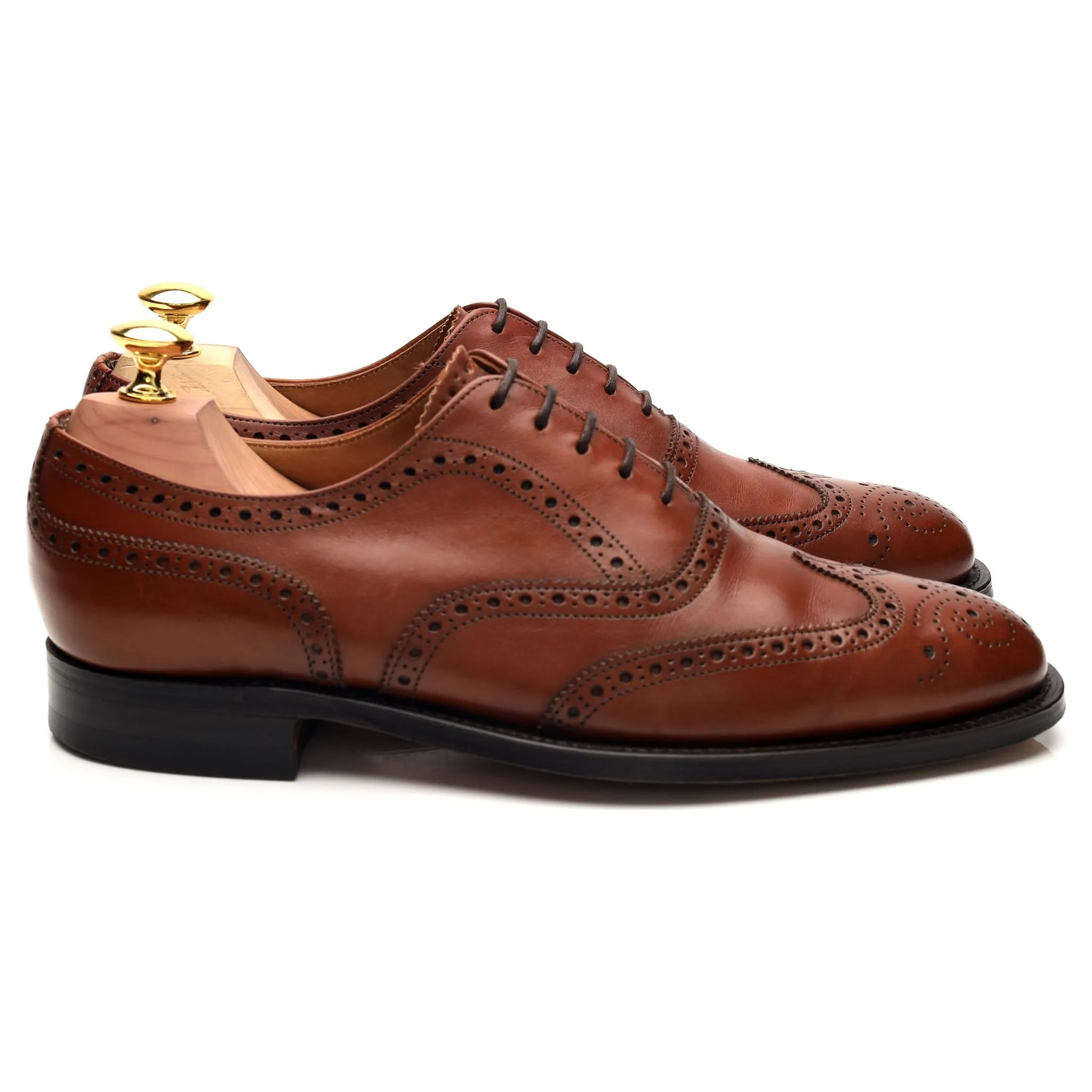 Tan Brown Leather Oxford Brogues UK 7 G Everyday Durability
