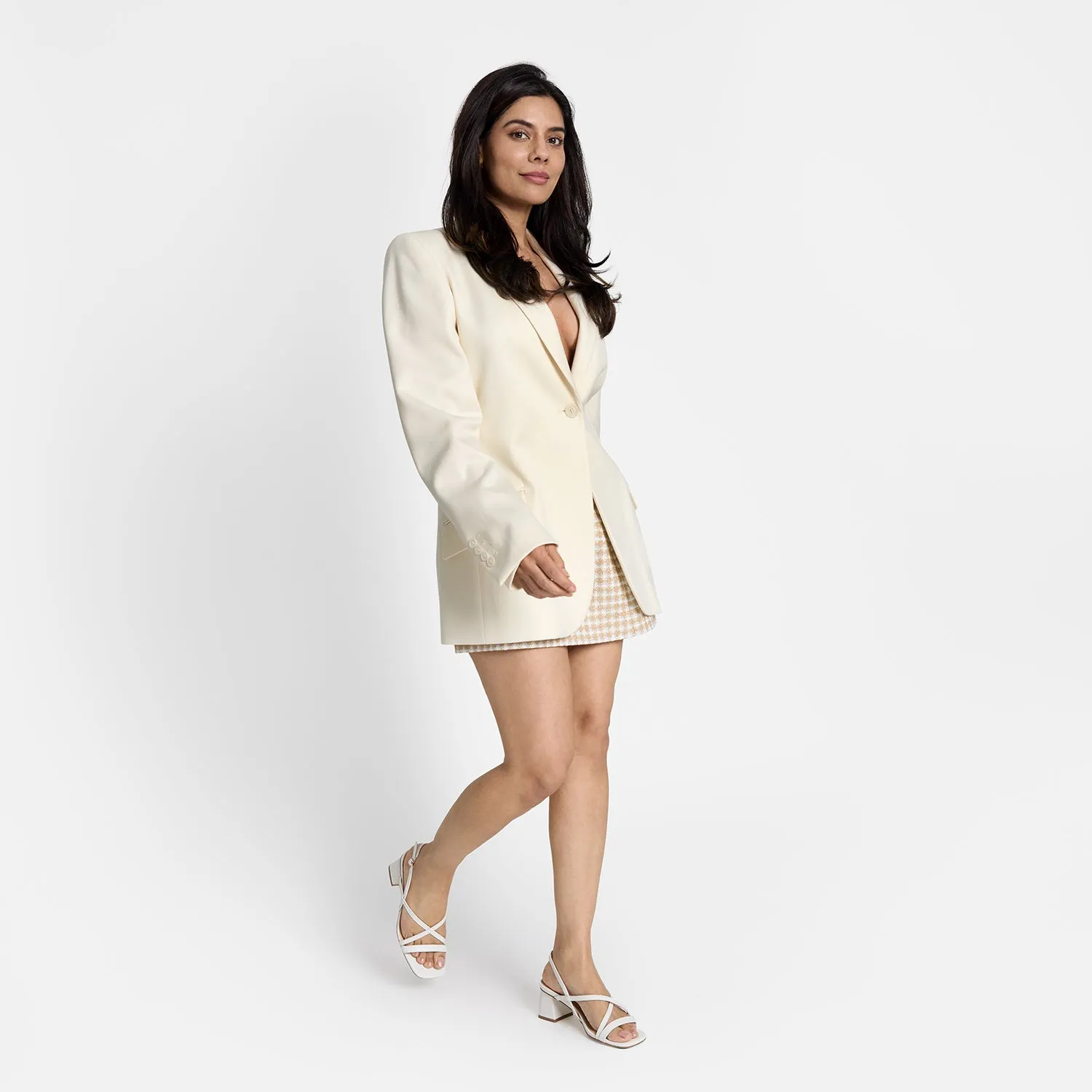 Sparkling Pumps Ella Sandal Heel | White Leather