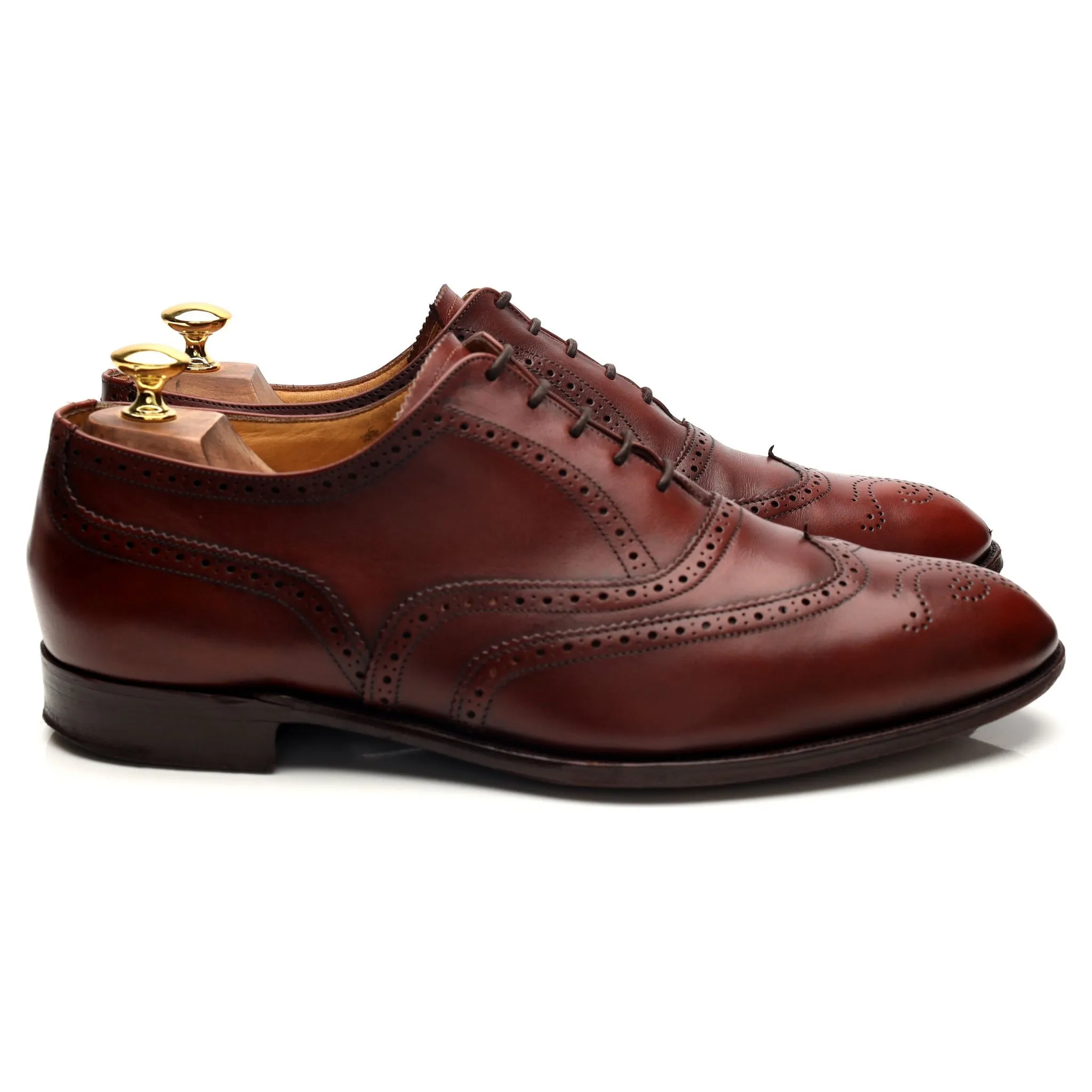 '700537' Tan Brown Leather Oxford Brogues UK 11 E Everyday Support
