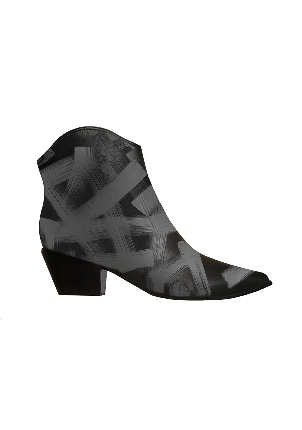 Splatter Black Cowboy Boot light texture Everyday Walk