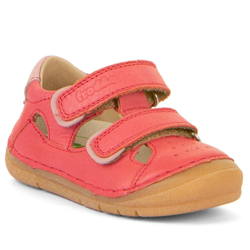Froddo Girl's Paix Up Double Sandals - Coral Formal kids' outfits Tennis - oriented kids' shoes