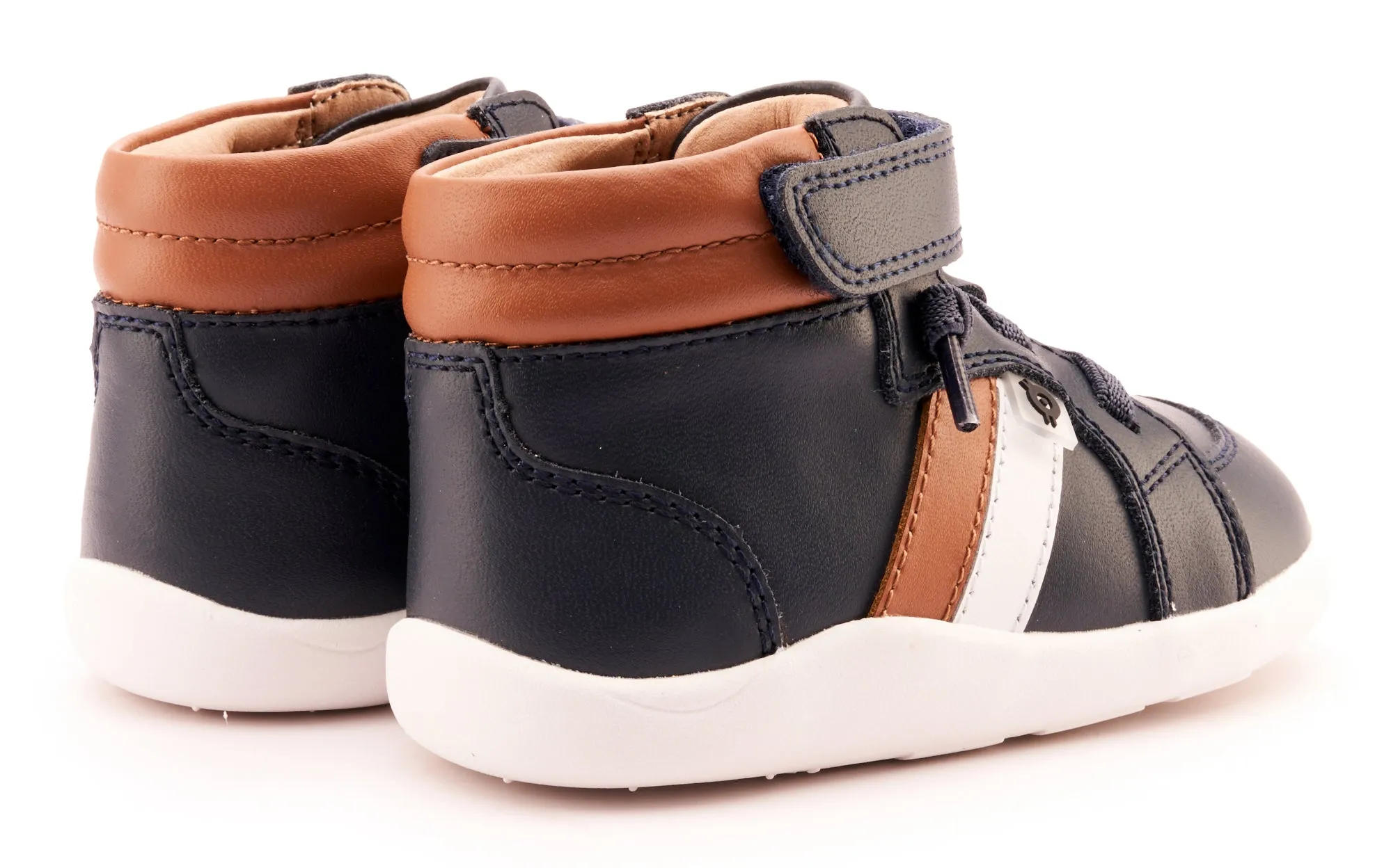 Sports Wear Old Soles Boy's and Girl's 8044 Tar Ground Casual Shoes - Navy / Tan / Snow