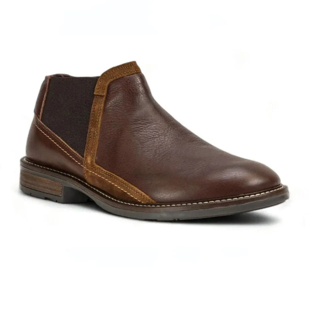 Naot Business Low Boot (80026) Mens Shoes Soft Brown Lthr/Toffee Brown Lthr/Seal Brown Suede