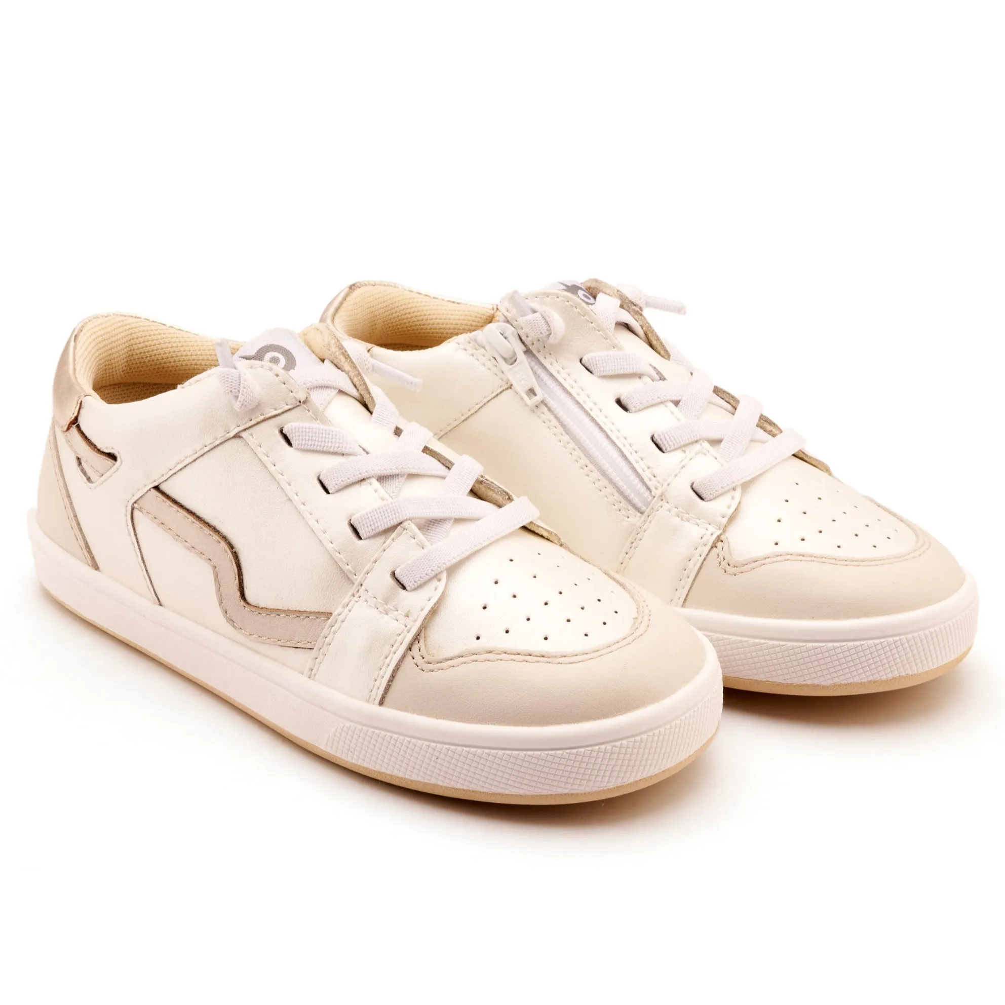 spring shoes Old Soles Girl's Field Runner Casual Shoes - Nacardo Blanco / Vanilla / Gold