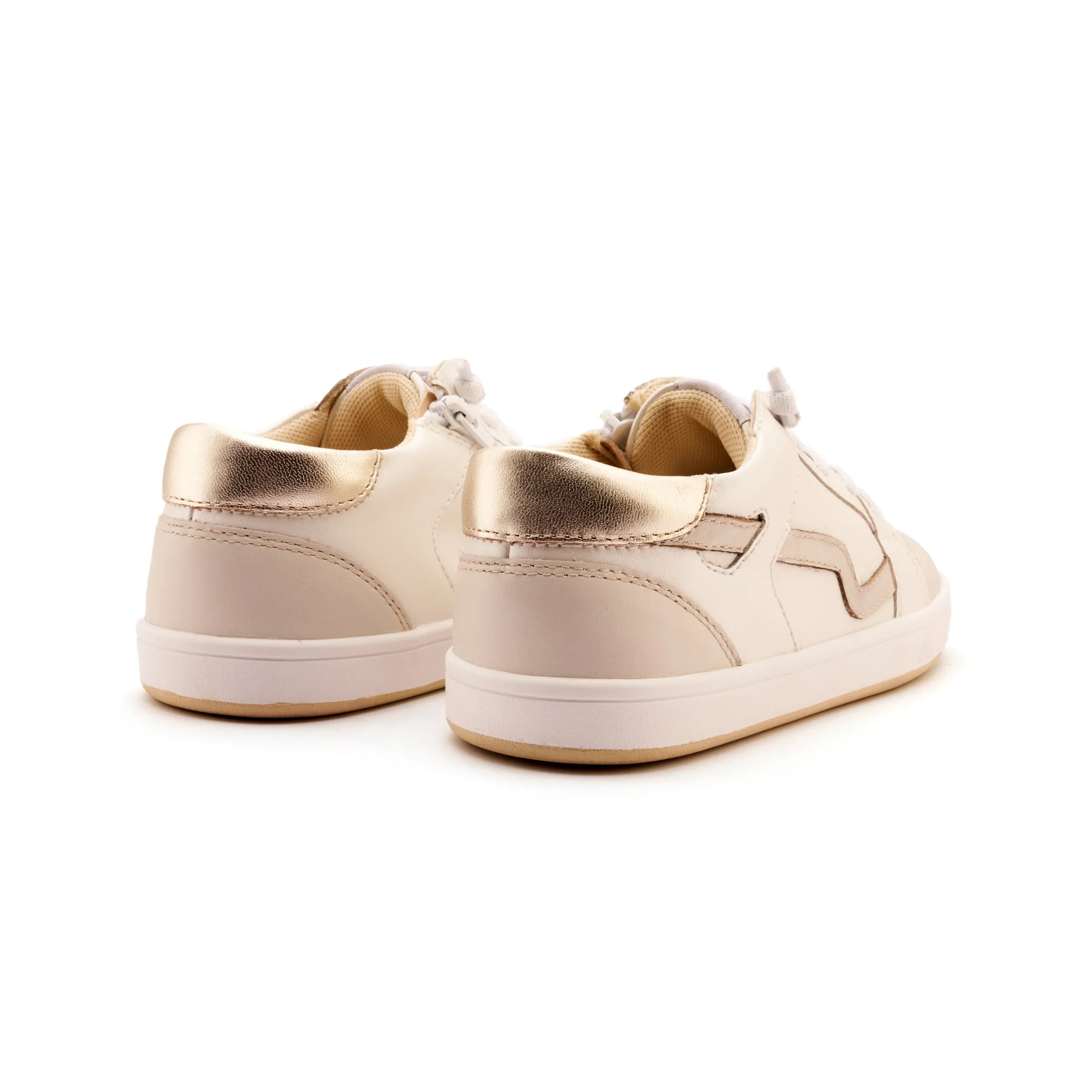 spring shoes Old Soles Girl's Field Runner Casual Shoes - Nacardo Blanco / Vanilla / Gold