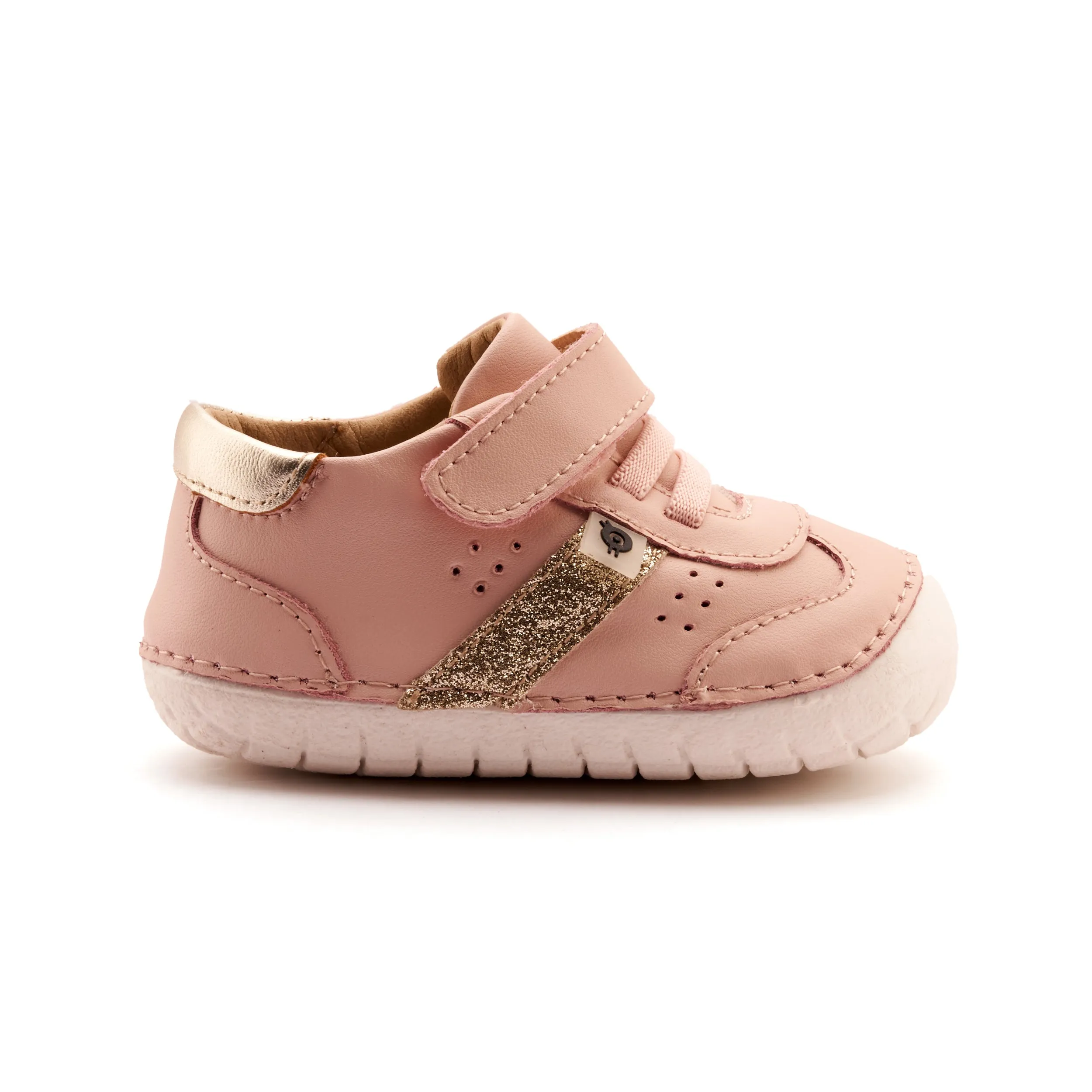 spring shoes Old Soles Girl's Roady Pave Casual Shoes - Powder Pink / Glam Gold / Gold
