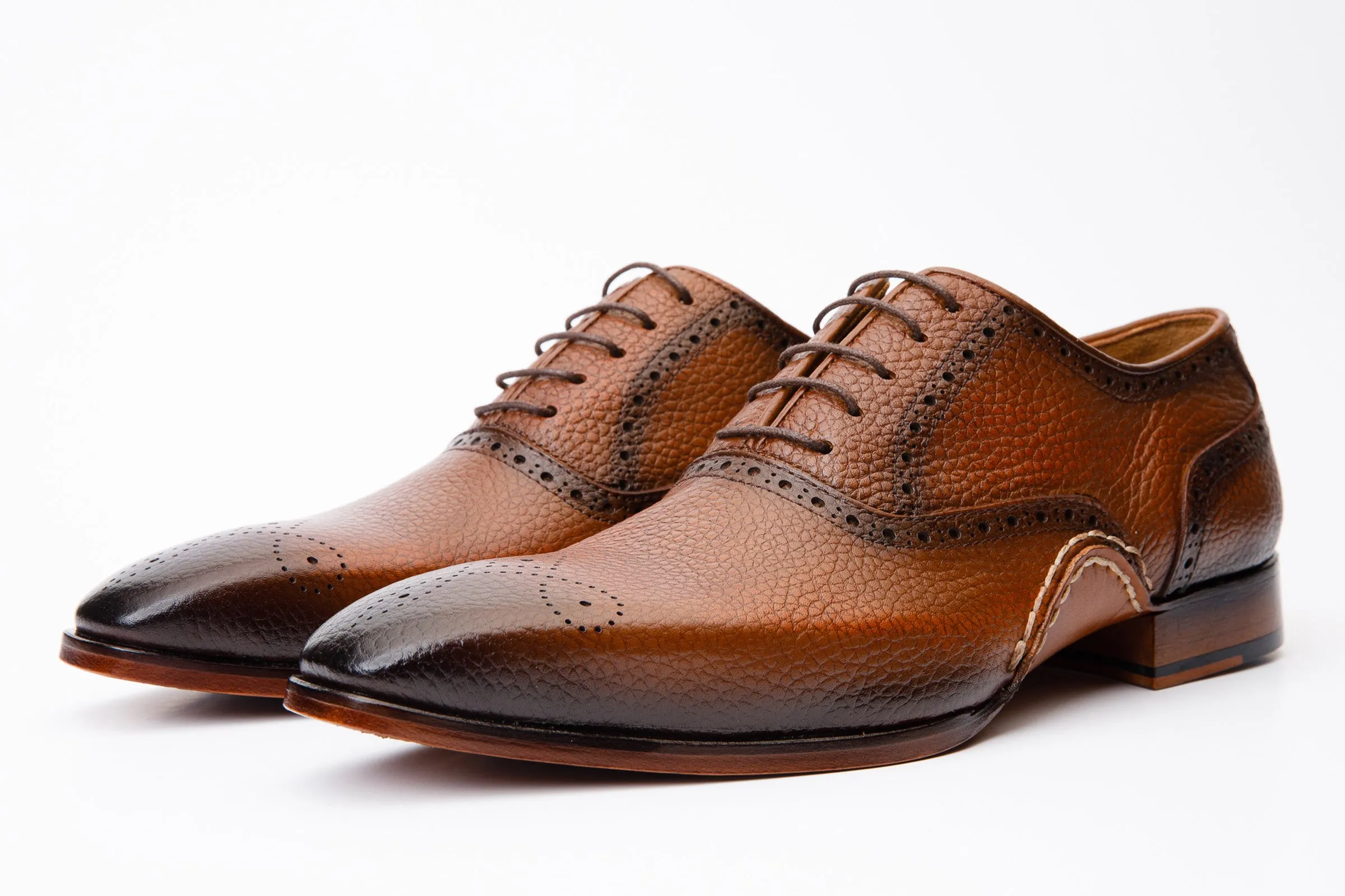 Sprint The Draco Handmade Tan Semi Brogue Oxford Men Shoe