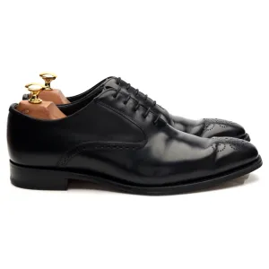 Classic Slip On Leather Comfort Fit 'Finsbury' Black Leather Oxford UK 6.5 F