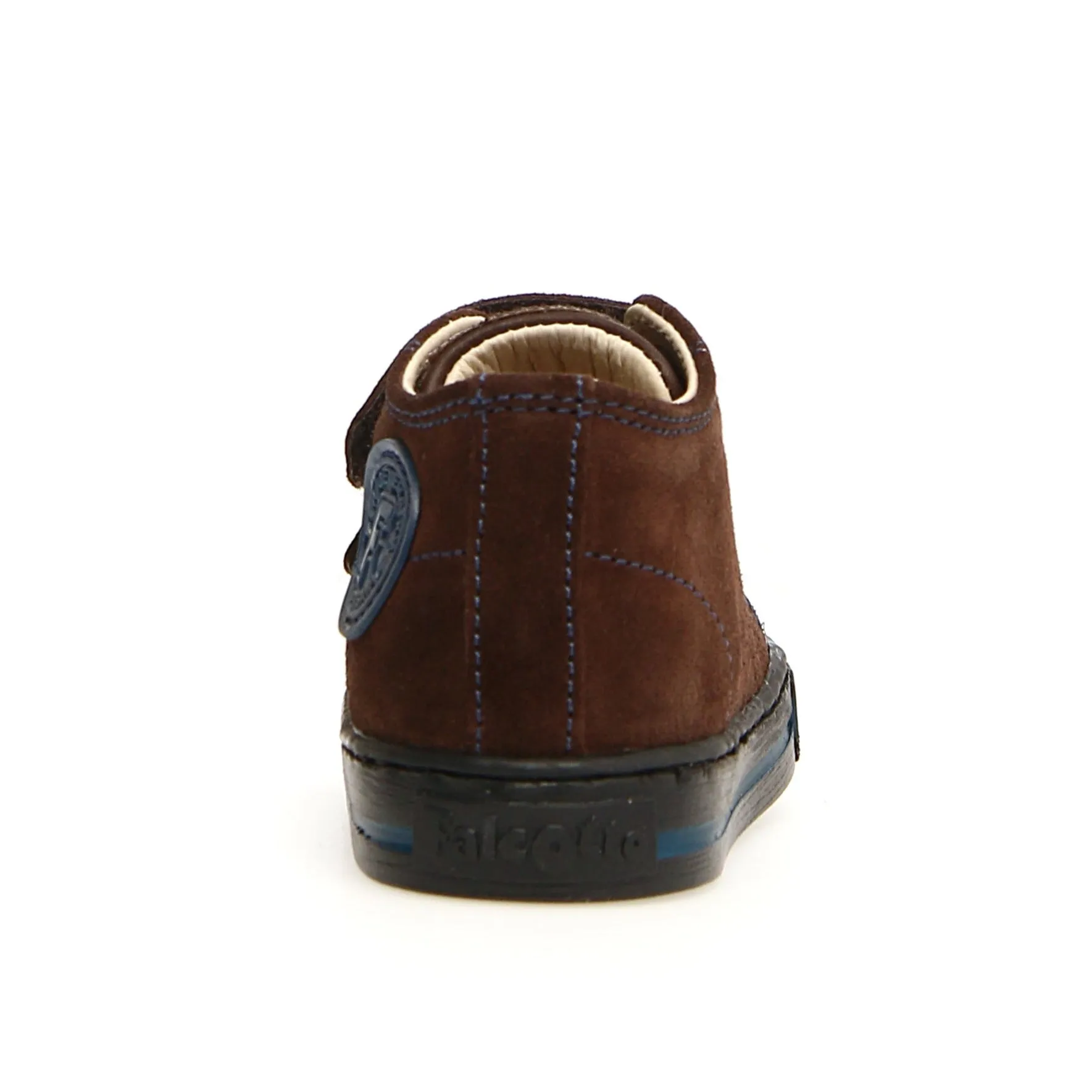 Strap Details Falcotto Boy's and Girl's Michael Fashion Sneakers, Dark Brown - Indigo