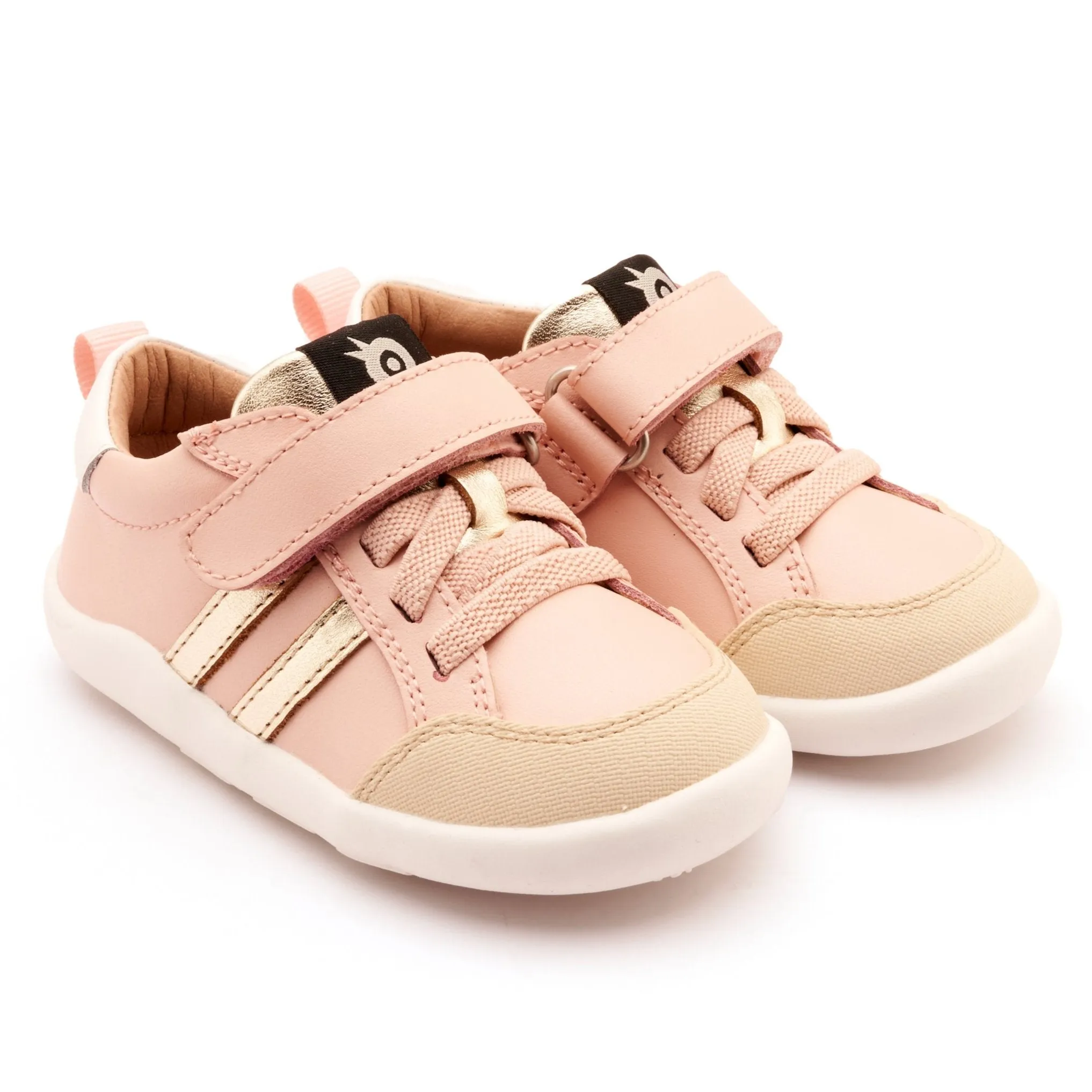 Old Soles Girl's Bowler Ground Casual Shoes - Powder Pink / Gold / Snow Party outfits for children Trendy kids' shoes