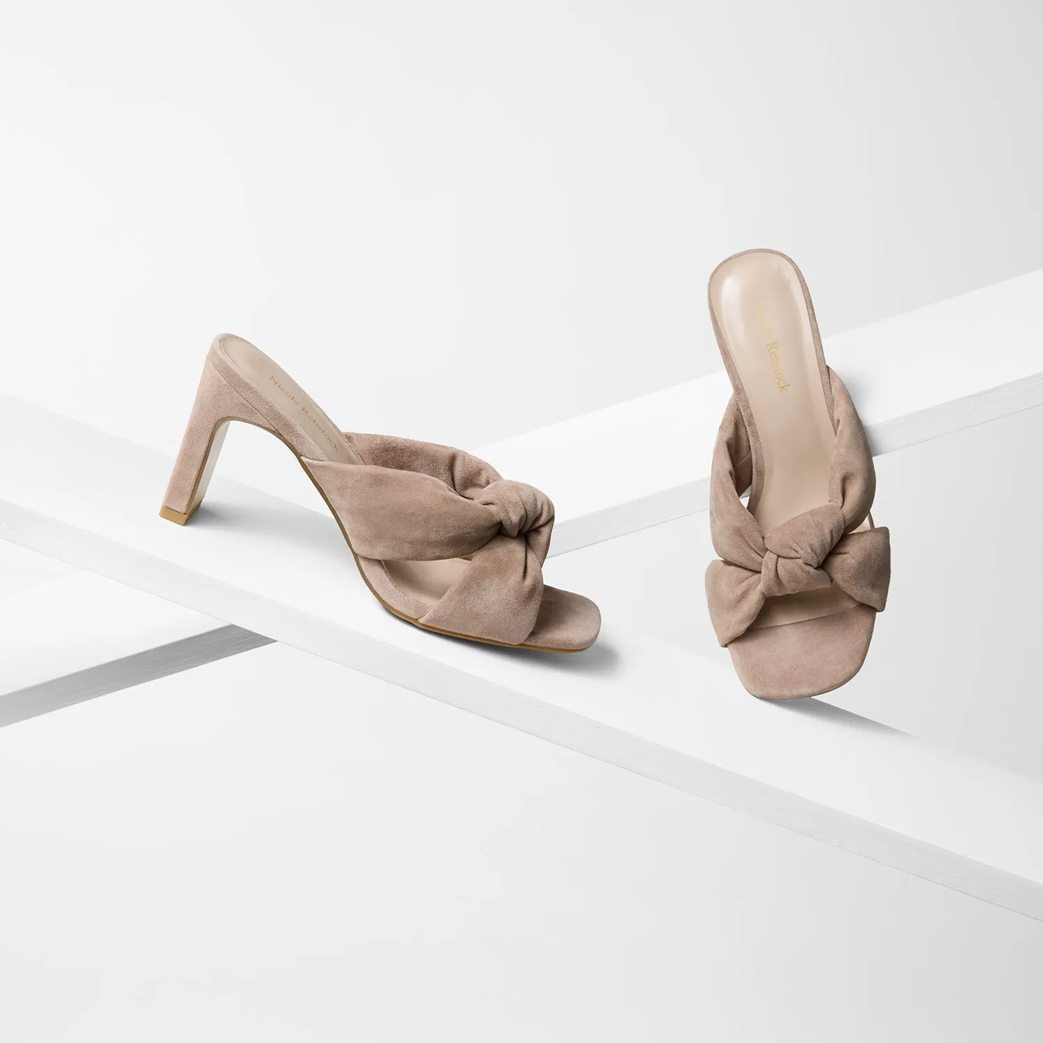 Strappy Heels Velma Sandal Heel | Dirty Blush Suede
