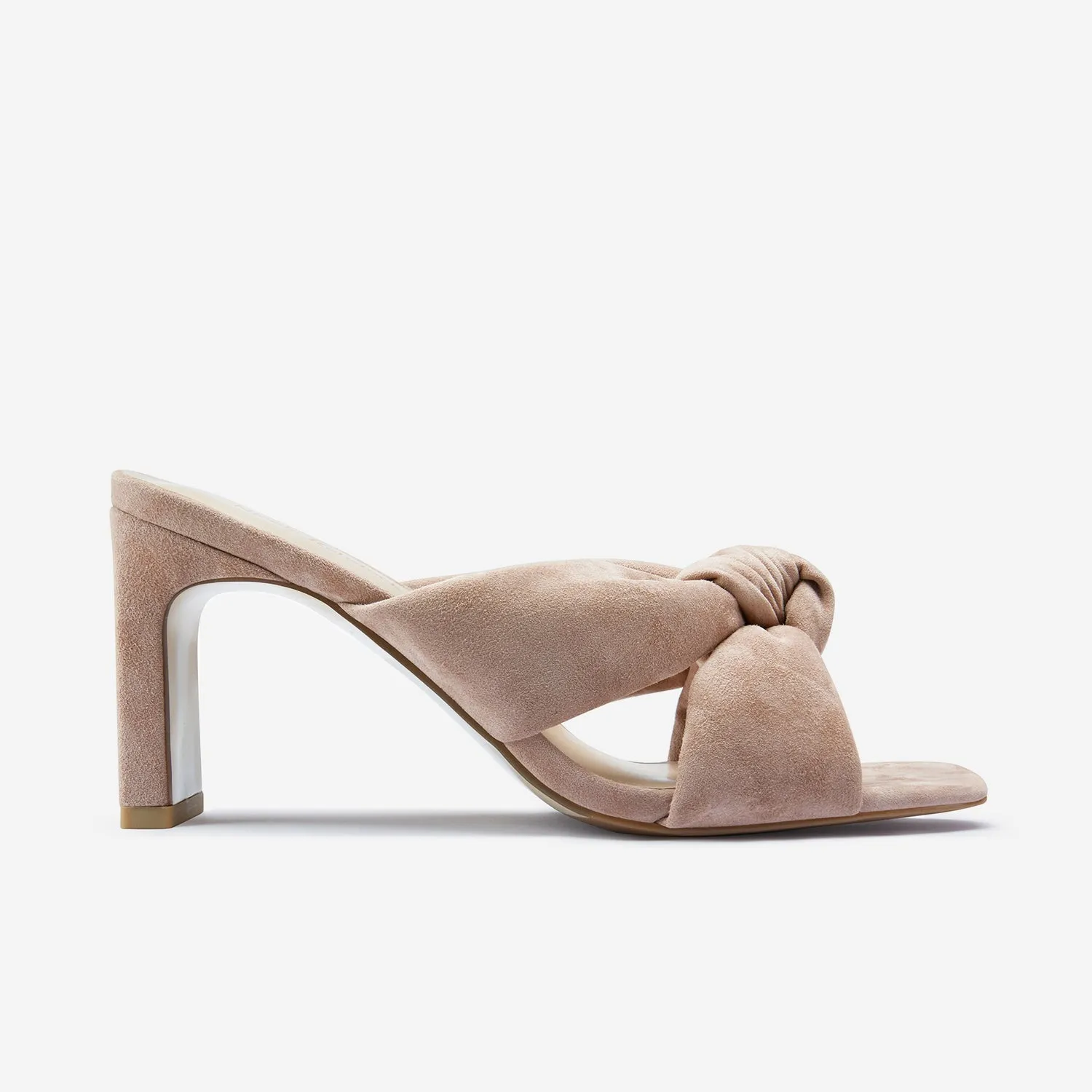 Bridal Flats and Heels Velma Sandal Heel | Dirty Blush Suede