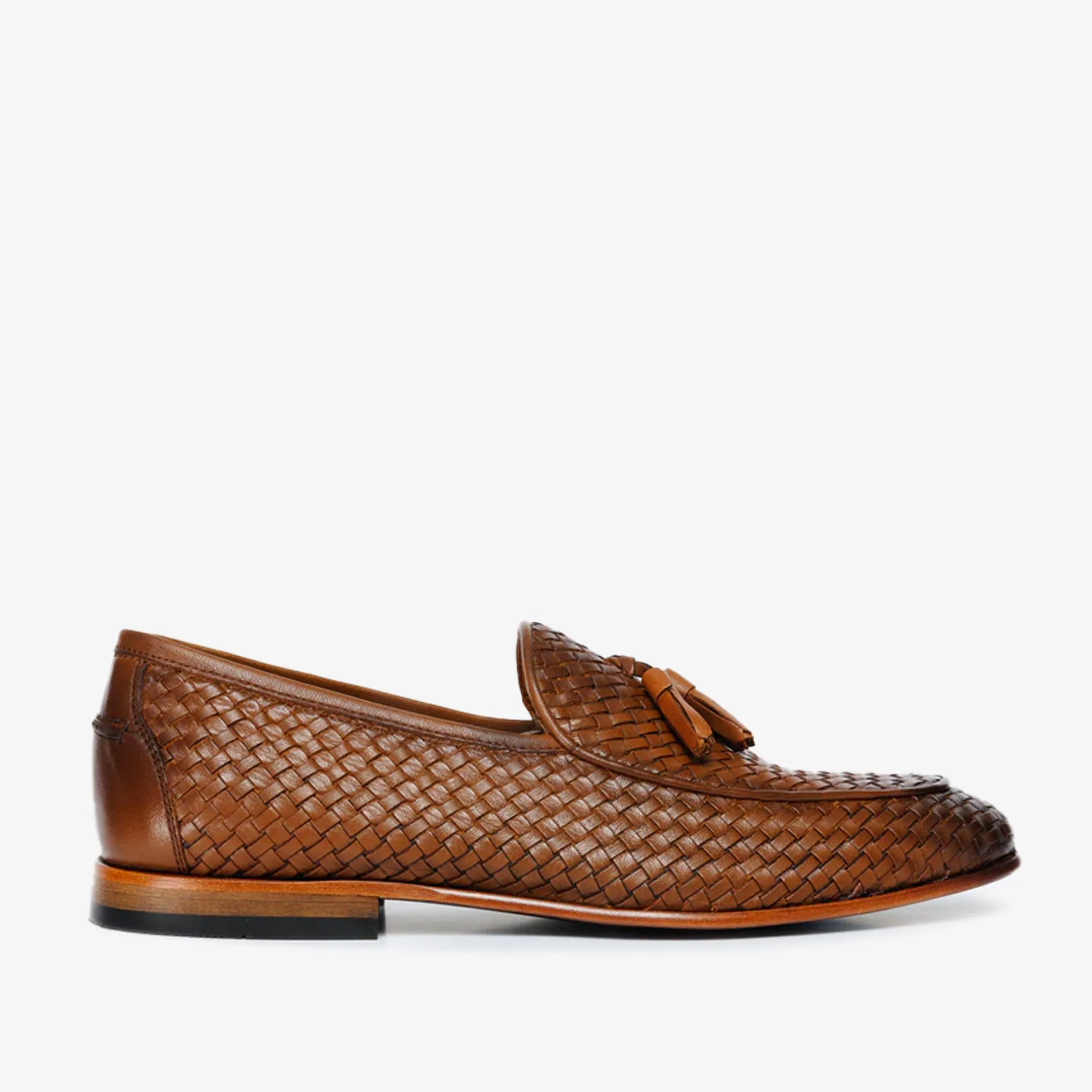 Soul Step Mix Hue The Mclean Shoe Tan Woven Tassel Loafer Men  Shoe