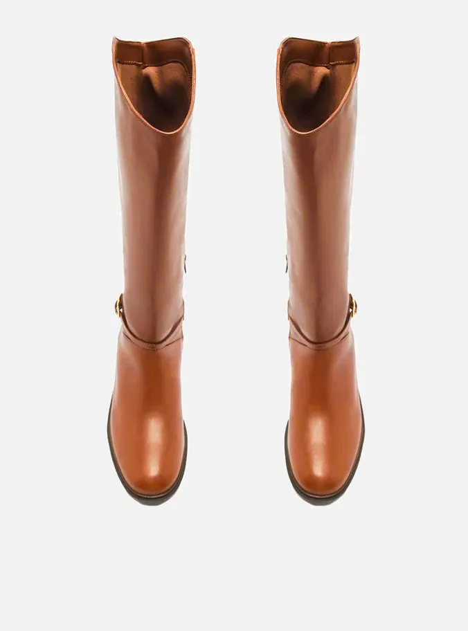 Stylish Heels Mckenna Leather Wide  Block Boot